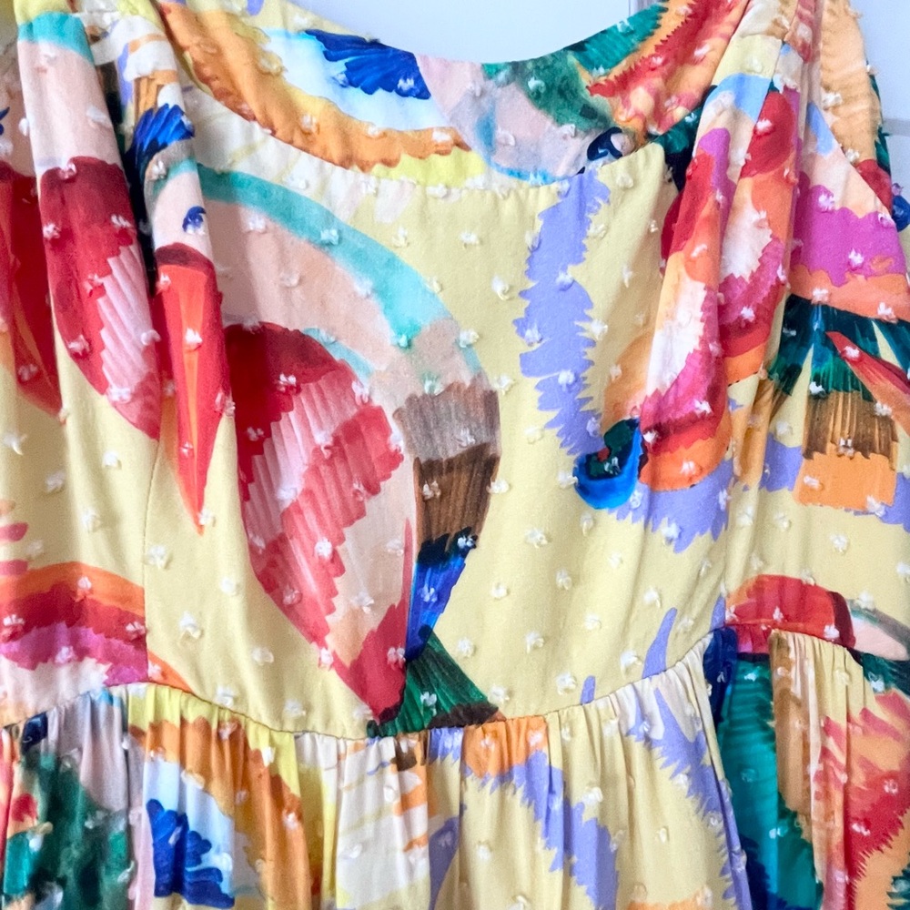 FARM Rio For Anthropologie Textured Tropical Maxi Dress - Picture 4 of 9